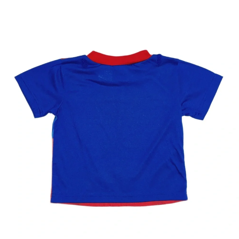 SUPERMAN Toddler Boy Red And Blue Superman Short Sleeve Pajama Top Size 4T